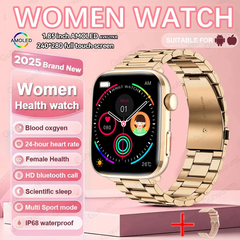 2025 New For Xiaomi Women AI Smart Diagnosis Smart Watch HRV+PPG Blood Pressure Blood oxygen Health monitor IP68 NFC Smartwatchs