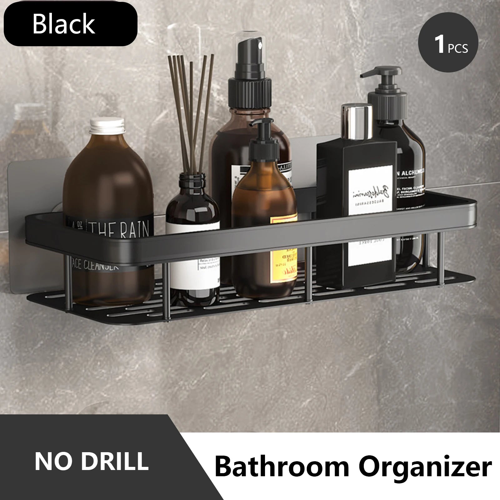 Bathroom Storage Rack Stainless Steel Anti Rust Storage Shower Rack Suction Cup Storage Rack Household Storage Appliances