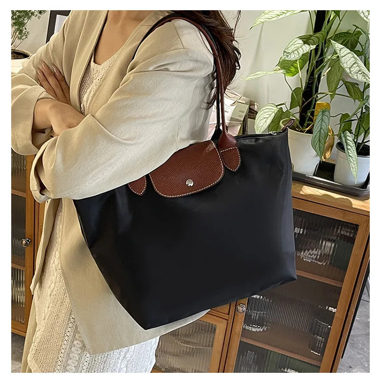 Women's shoulder bag new large-capacity tote bag armpit bag female Longxiang bag fashionable handbag