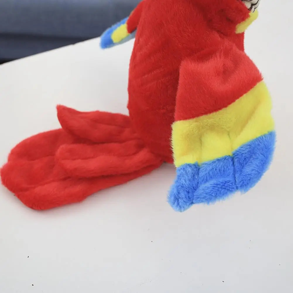Talking Macaw Parrot Repeat What You Say Stuffed Animal Plush Toy Electronic Record Animated Bird Speaking Parrot Pet Plush Toys