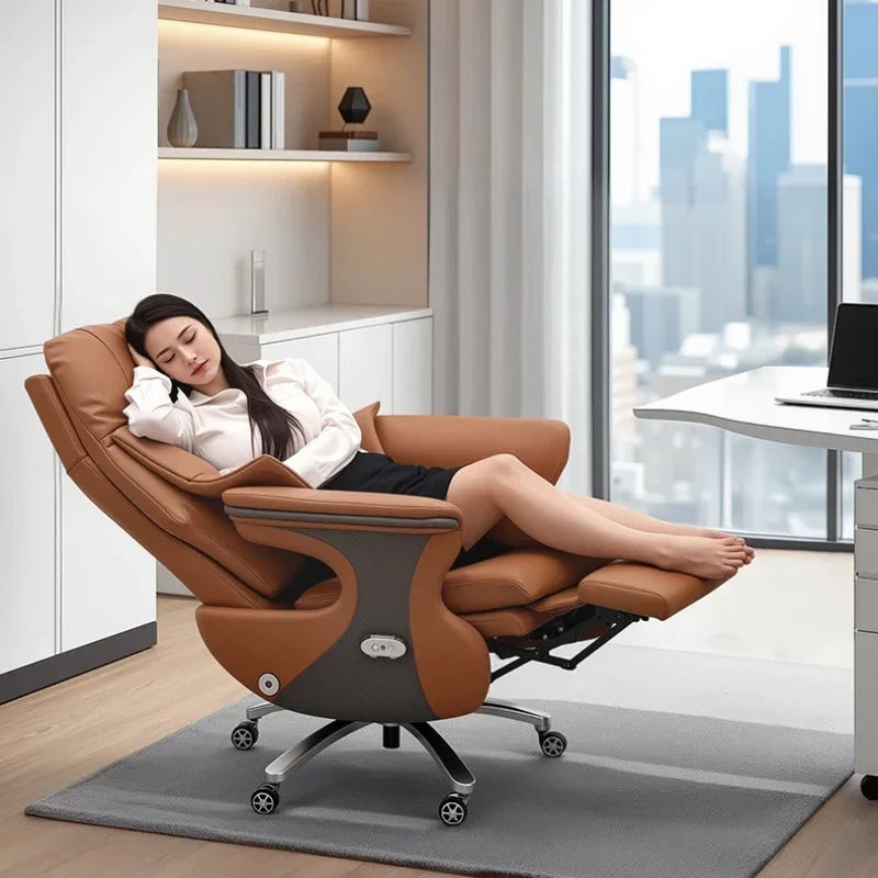 Gaming Chairs Leather Reclining Comfortable Sedentary Electric Massage Armchair Desk Office Chair Gamer Computer Ergonomic