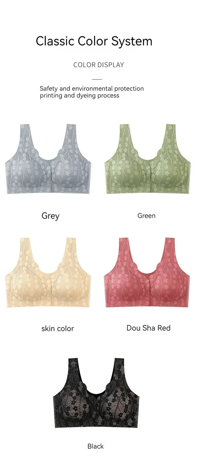 New Sexy Lace Without Steel Ring Front Buckle Thin and Seamless Pregnant Women Gather for Breastfeeding Bra Mom's Underwear