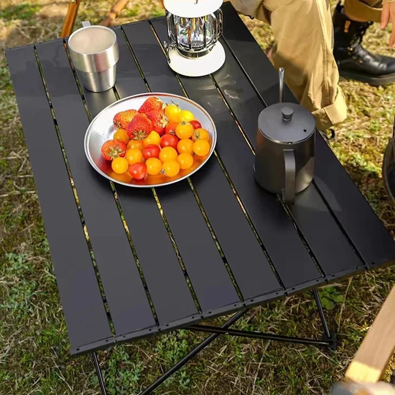 Outdoor Portable Folding Ultralight Carbon Steel Table Picnic Camping Barbecue Desk for Garden Party Family Trips