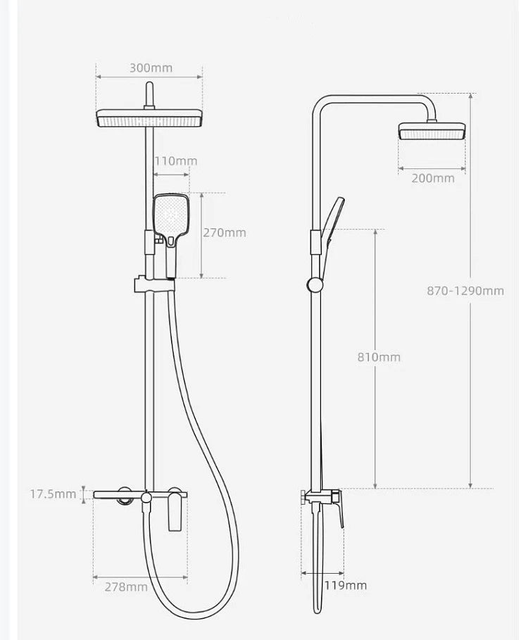 Golden Shower Set Bathroom Multi Function Spout Mixer With Shower Hand Hotel Apartment Bathtub Booster Shower Systems Set