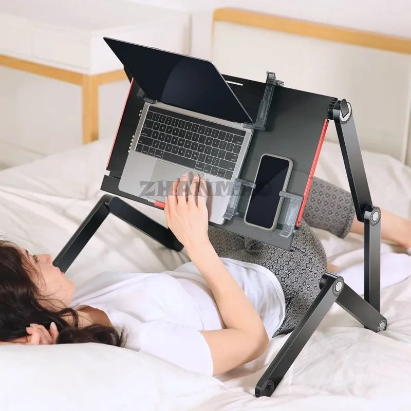 Lying Flat on The Bed, Laptop Desk, Foldable Tablet Stand, Adjustable and Movable, Writing Desk for Lying Down Desk Table