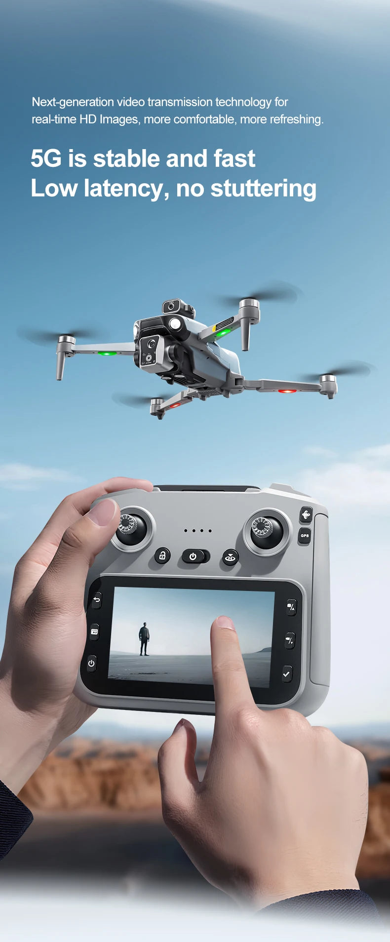 2025 K19Max GPS Return Drone 5G 8K HD Dual Camera Dron Remote With Screen Omnidirectional Obstacle Avoidance Drone RC Toy Gift