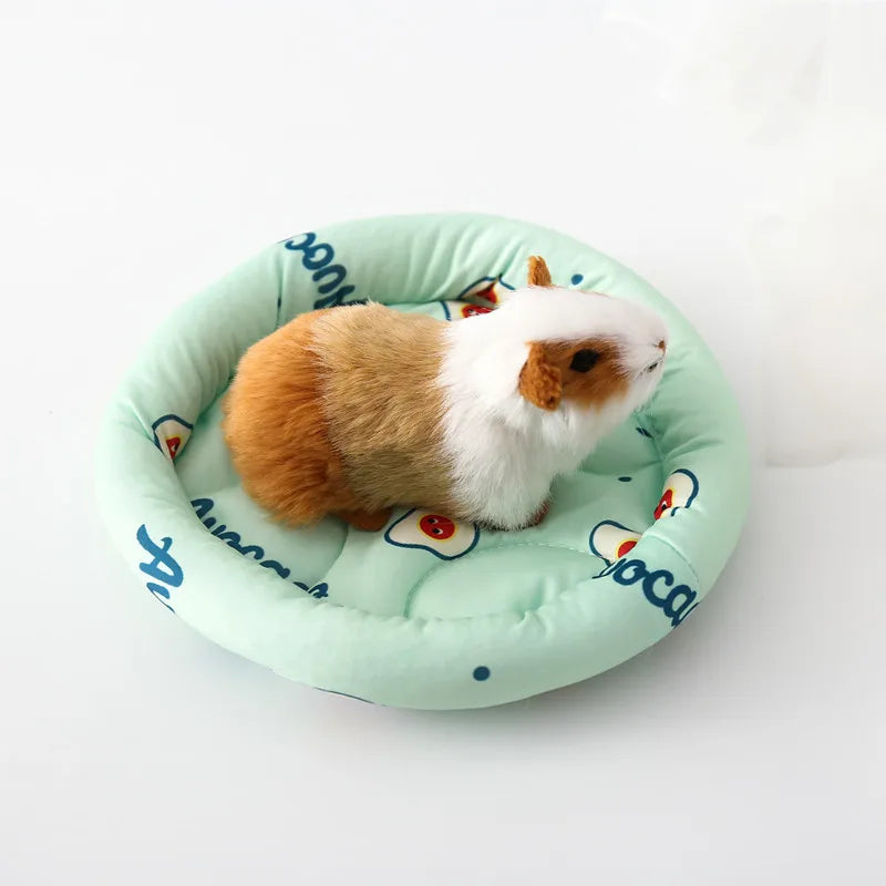Small Animal Bed Cushion Mat, Hamster Nest, Squirrel, Hedgehog, Rabbit, Warm, Soft, Plush, Guinea Pig, House, Small Pet Nest Mat