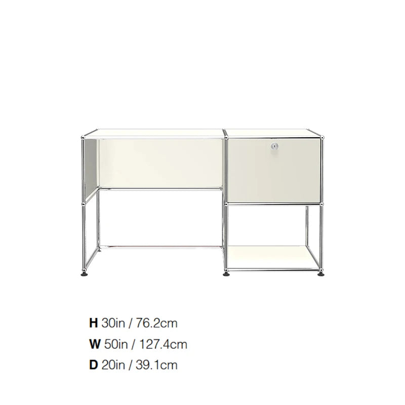 Modern Modular Metal Desk with Storage Cabinet Standing Desk Office Desk Computer Table Room Desks