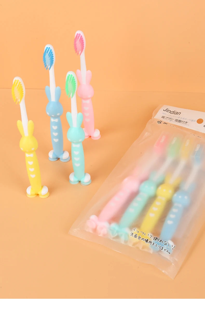 Cartoon Children Toothbrush, Manual Toothbrushes With Extra Soft Bristles For Deep Cleaning Oral Care At Home For Kids