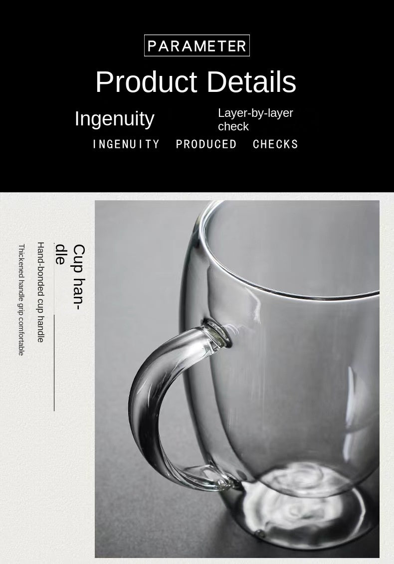 Heat Resistant Double Wall Glass Cup High Borosilicate Glass Mug Beer Juice Coffee Water Cups Transparent Cup Drinkware Gift