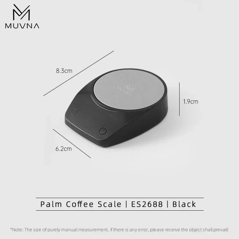 MUVNA-Mini Electronic Espresso Scale Weight 0.1g High Precision  LED Monitor Portable Coffee Scale Customized Receiving Cup Rod