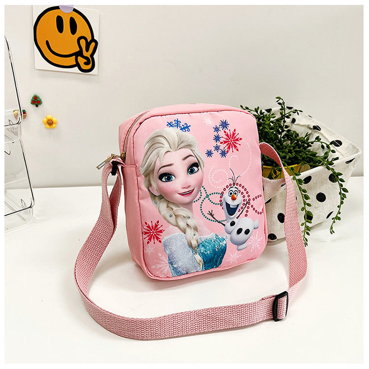 Disney New Cartoon Frozen Children's Bag Baby Girl Cute Princess Crossbody Bag Elsa Gift Shoulder Mobile Phone Bag