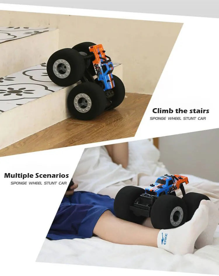 RC Car Stunt Drift Soft Big Sponge Tires Buggy Vehicle Model Radio Controlled Machine Remote Control Toys For Boys Gifts Indoor