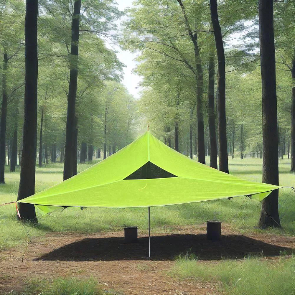 3-4 Person Anti-Rollover Hammock Swing Outdoor Camping Portable Triangle Hammock High Strength Canvas Hanging Bed for Hiking