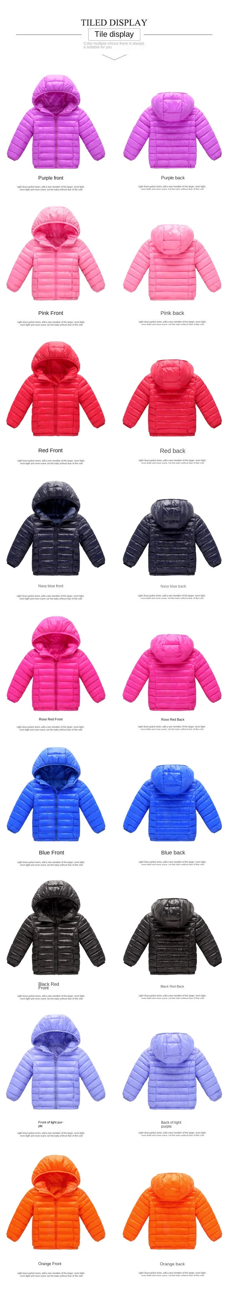 New Fashion Children Jacket Outerwear Boys and Girl Autumn Clothes Warm Down Hooded Coat Teenage Parka Kids Winter Clothing