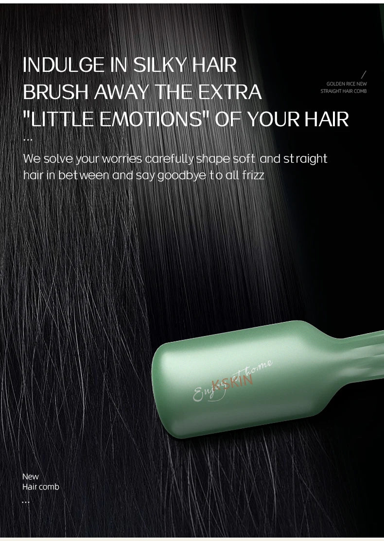 KSKIN Top Hot Sale Hair Straightener 2 in 1 Mini Brush Multifunctional Professional Hair Flat Iron Hair Comb