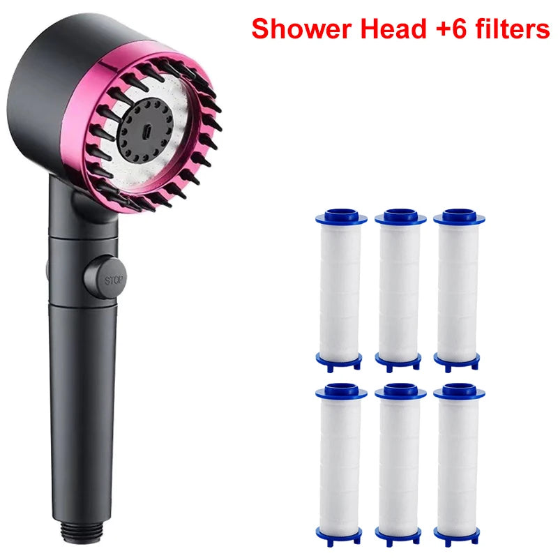 4 Modes Showerhead High Pressure Shower Head With Water Filtration Massage Shower Head Rainfall Shower Bathroom Accessories