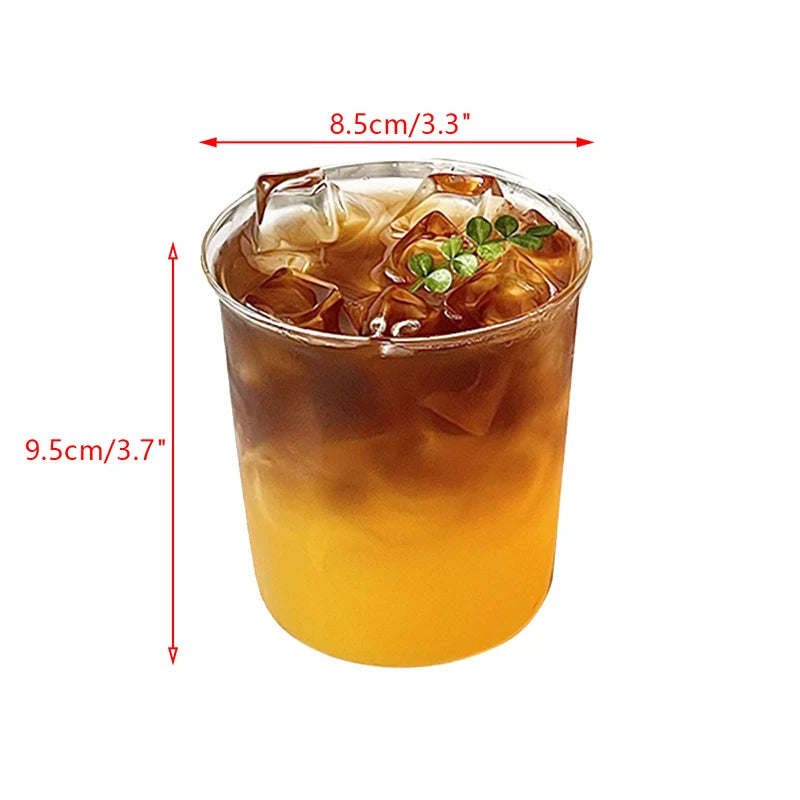 Household Glass Coffee Cup Curled Latte Cups Drinkware Juice Milk Simple Mug Transparent Water Bottles Glassware Cups Coffeeware