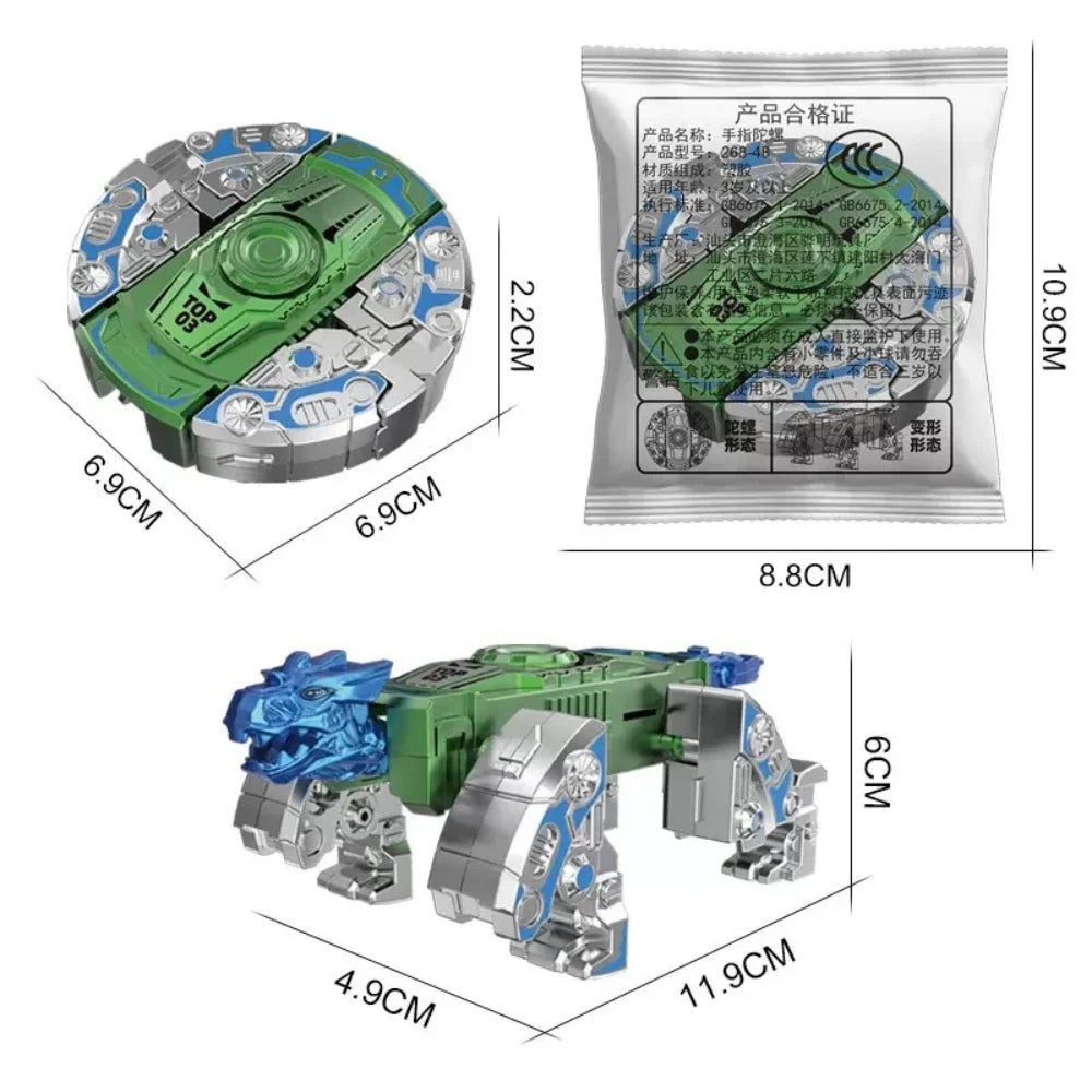 New 360 Rotating Ball Deformation Robot Fingertip Gyro Decompression Toy, Anti-compression Adult Sensory Toys, Children's Gifts