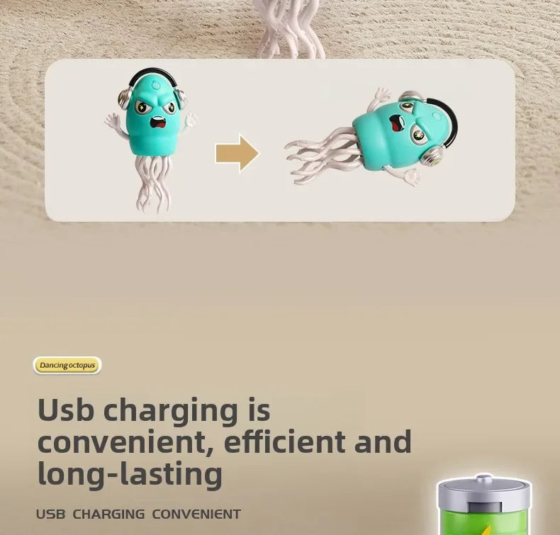 Dancing Octopus Kid Electronic Pet Toys Cartoon Interactive Development Moving Education Toddler Toy Gift Creative birthday gift