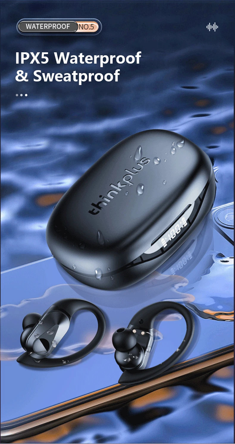 Choice Lenovo LP75 TWS Wireless Bluetooth V5.3 Earphones IPX5 Waterproof Ear Hook Earbuds HiFi Stereo Noise Reduction Headphones