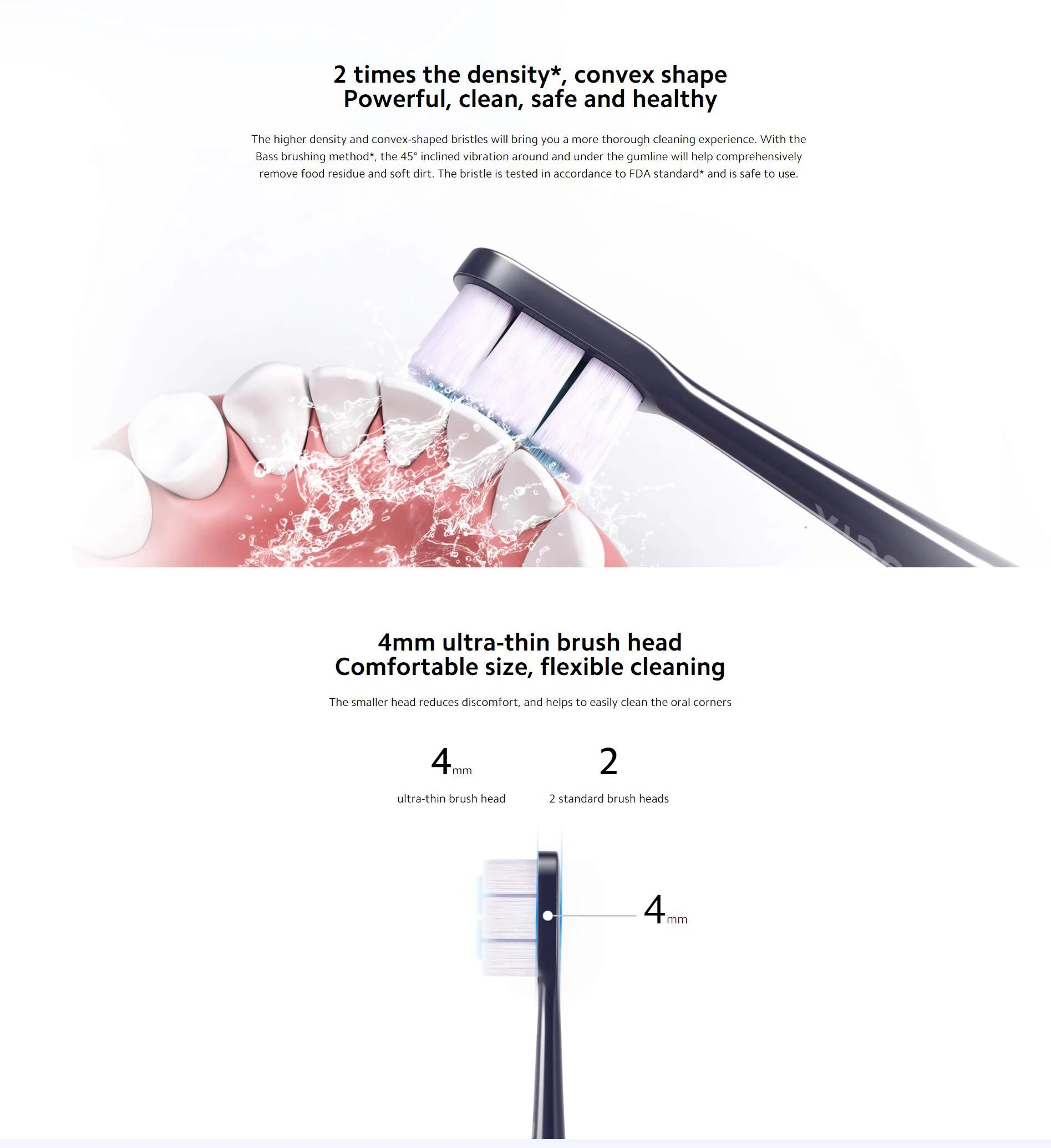 XIAOMI MIJIA T700 Sonic Electric Toothbrush Teeth Whitening Ultrasonic Vibration Oral Cleaner Brush Smart APP LED Display