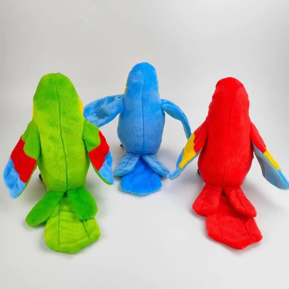 Talking Macaw Parrot Repeat What You Say Stuffed Animal Plush Toy Electronic Record Animated Bird Speaking Parrot Pet Plush Toys