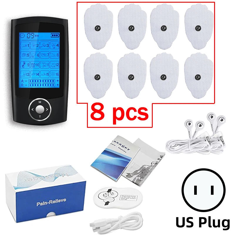 New Tens Unit Relax Muscle Stimulator Body Massage Digital Therapy 24 Modes EMS Acupuncture Slimming Machine Electrostimulator