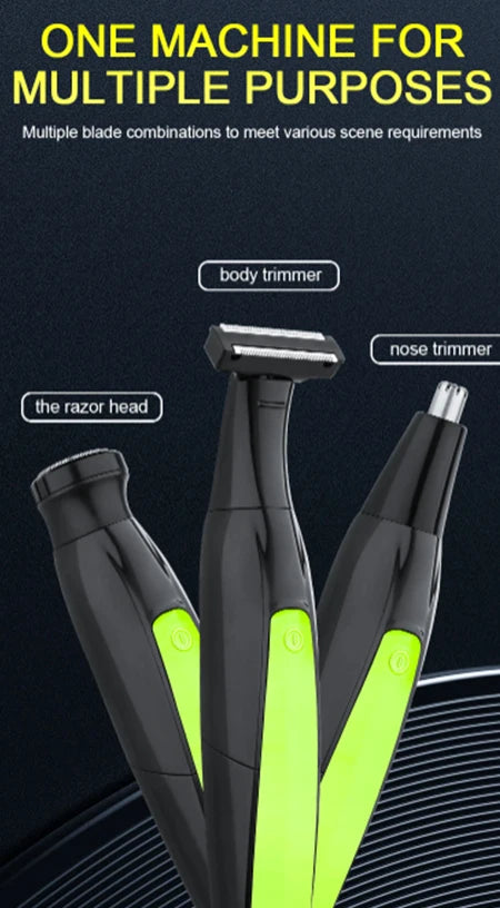 7 in 1 Shaver Men's Multifunctional Rechargeable Earbrow Nose Hair Trimmer Bikini Line Sensitive Shaver Hair Shaving Trimmer