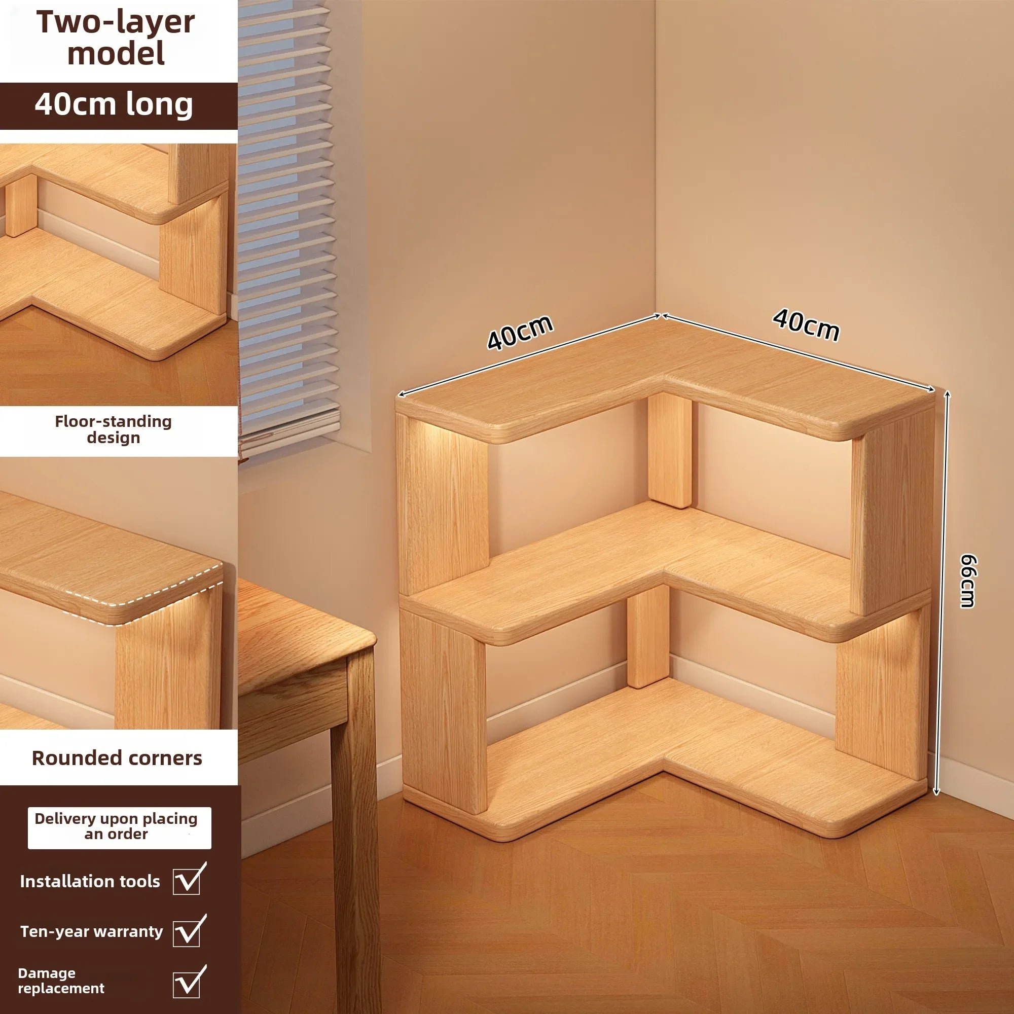 Solid Wood Corner Bookshelf Integrated Shelf Against The Wall Floor Narrow Cabinet Household Corner Storage Shelf Bookcase