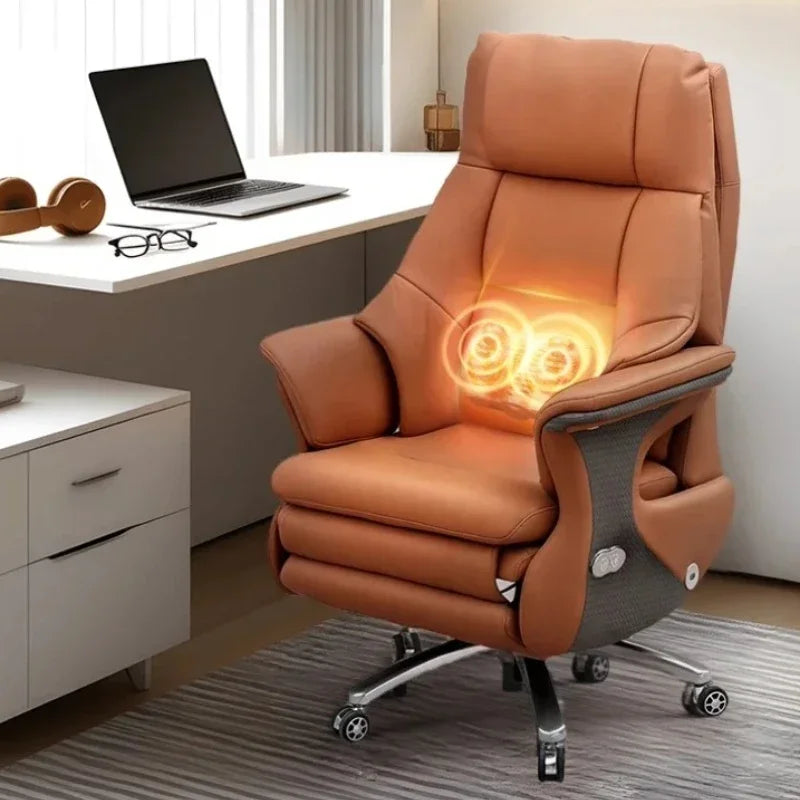 Gaming Chairs Leather Reclining Comfortable Sedentary Electric Massage Armchair Desk Office Chair Gamer Computer Ergonomic