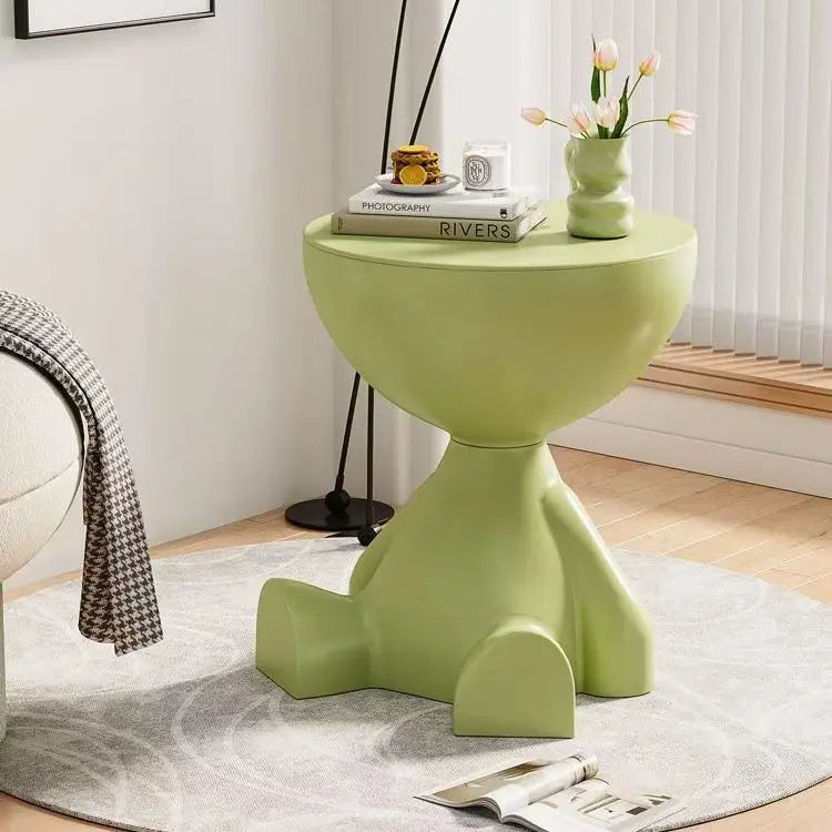 Cream Coffee Table Sofa Bed Side Table Plastic Creative Flat Head Coffee Table for Living Room Household Accessories Home Decor