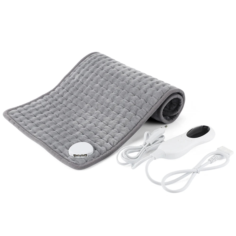 Electric Heating Pad Massager Therapy for Body Abdomen Back Pain Relief Winter Warmer Blanket Thermal Massage Mat 30*59cm