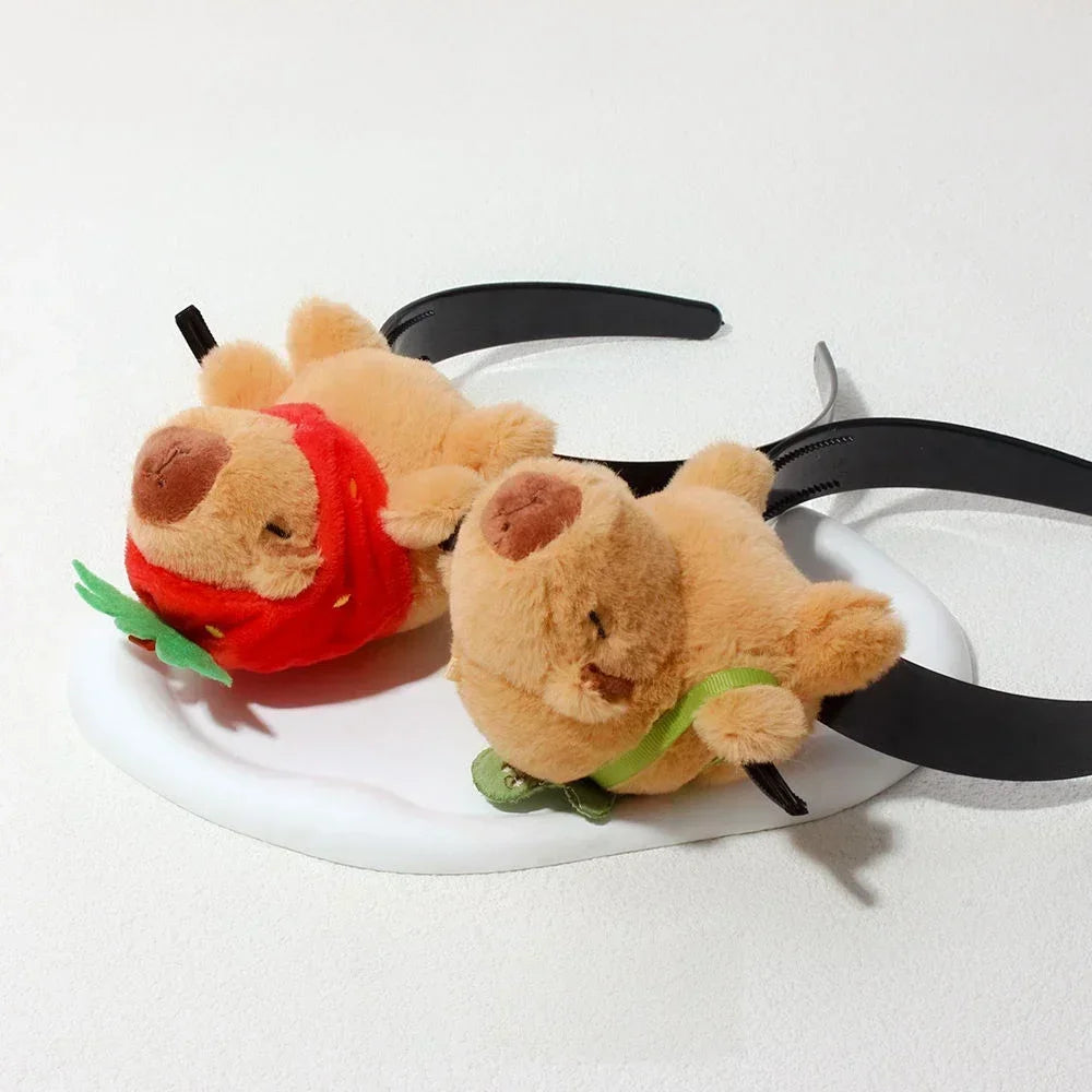 Headband Funny Capybara Hair Hoop Women's Cute Face Wash Headband Funny Plush Hair Band Baby Photography Accessories