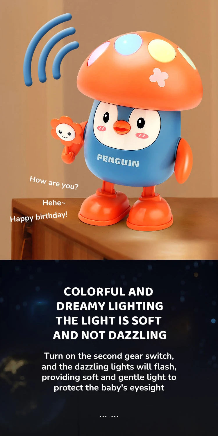 Penguin Electronic Toy Kids Electronic Pets with Music Light Animal Game Frog Walking Dance Moving Kid Toys 3 Year Gifts