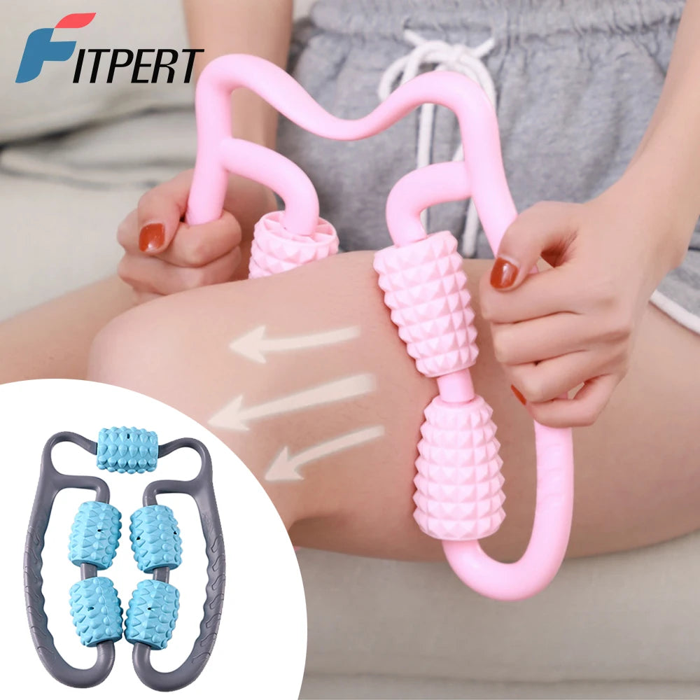 Muscle Massage Roller for Deep Tissue 360° Manual Dual Angle Foam Massager Roller for Legs Neck Arm Waist Muscle Roller Massager