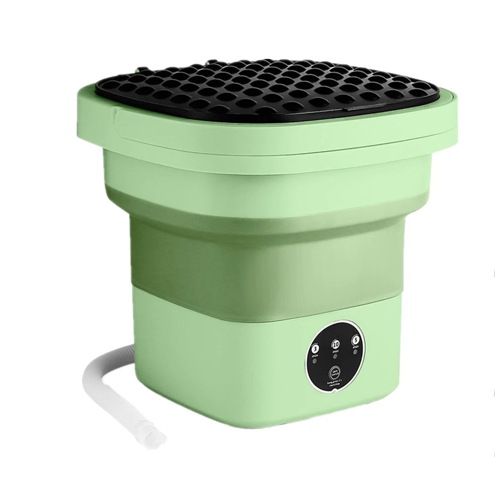 6.5L Small Folding Washing Machine Portable Washing Machine Automatic Modes Laundry Clothes Laundry Bucket Washing Machine