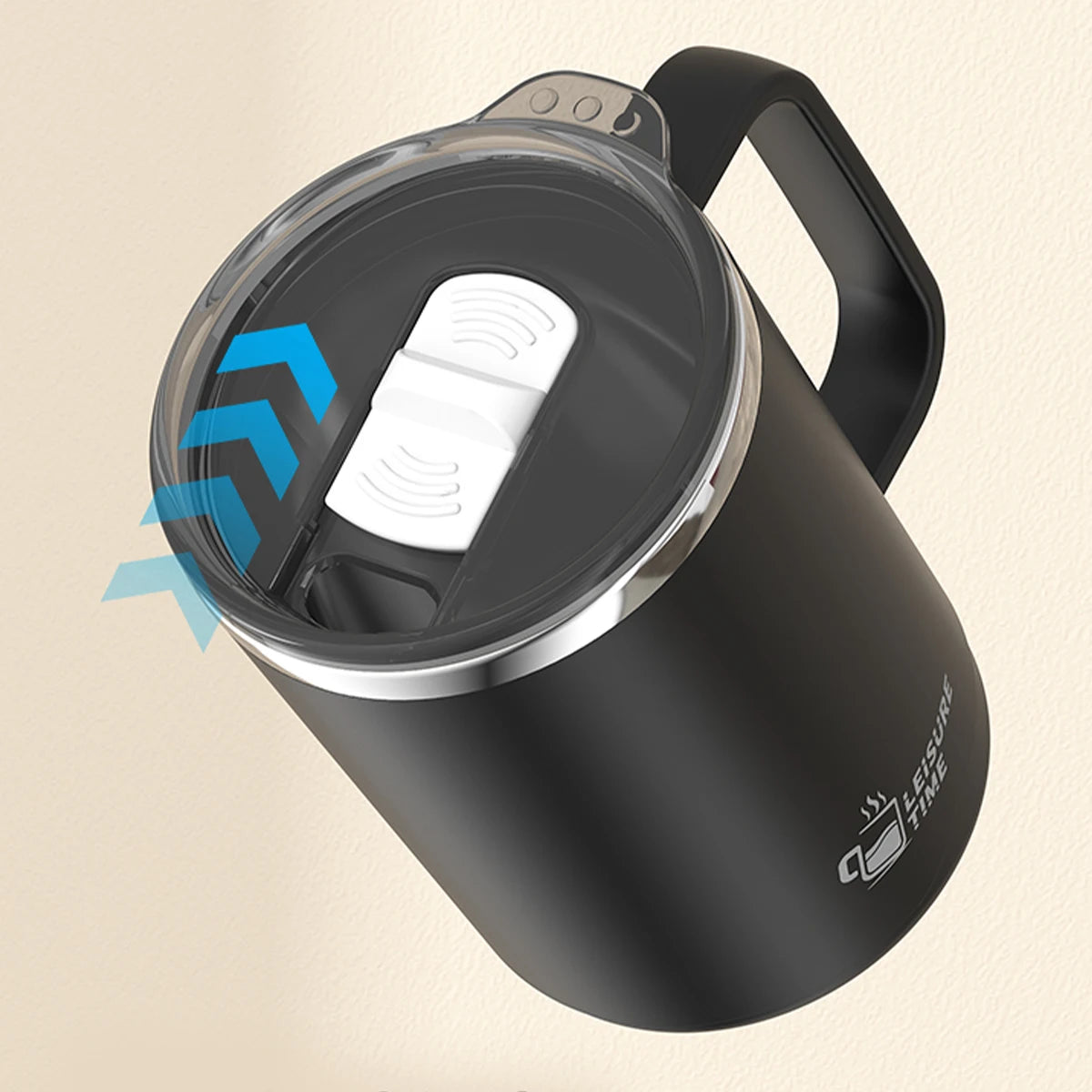 500ml Double-layer Mug 304 Stainless Steel Insulated Coffee Cup With Handle Portable Sealed Water Cup Drinkware For Student Kid