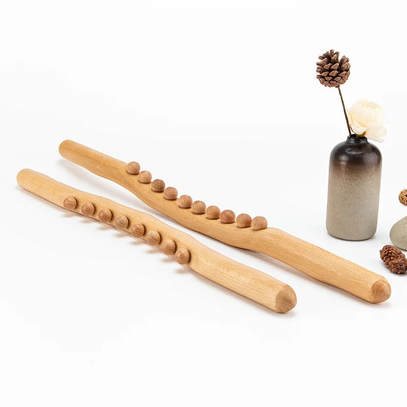 Rolling Pin Universal Back Needle Massage Tendons Beech Wood Scraping Stick Point Treatment Guasha Relax Therapy Tool