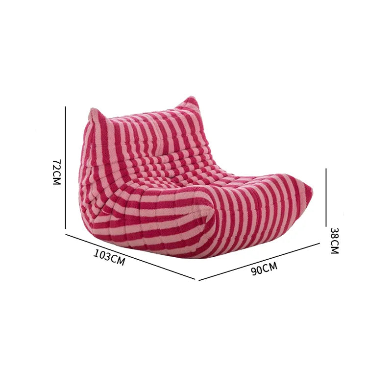 European Kawaii Living Room Sofas Boneless Design Ergonomic Comfortable Living Room Sofas Upholstered Cute Canapé Lit Furniture