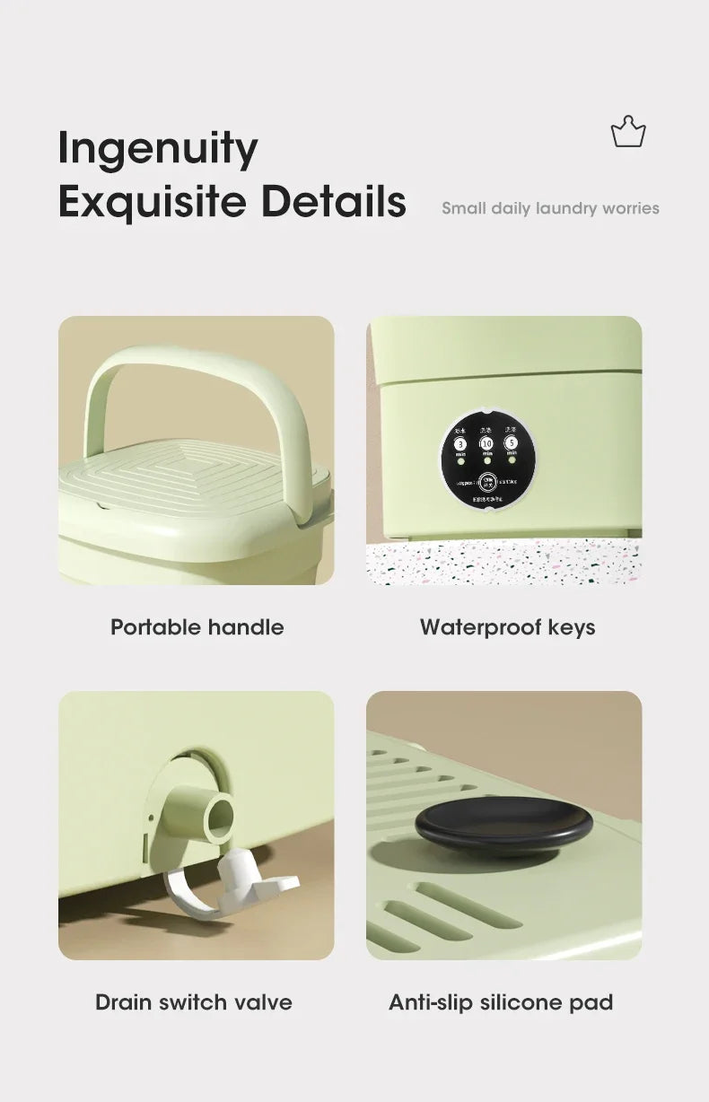 Folding  Washing Machine Sock Barrel Centrifuge Washing Machine Clothes Mini Underwear Portable Washing Machine for Dehydration