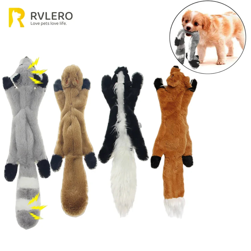 New 45cm Simulated Animal Holster No Stuffing with Squeakers Dog Chew Toy Durable Plush Crinkle Pet Squeak Toys Pet Supplies