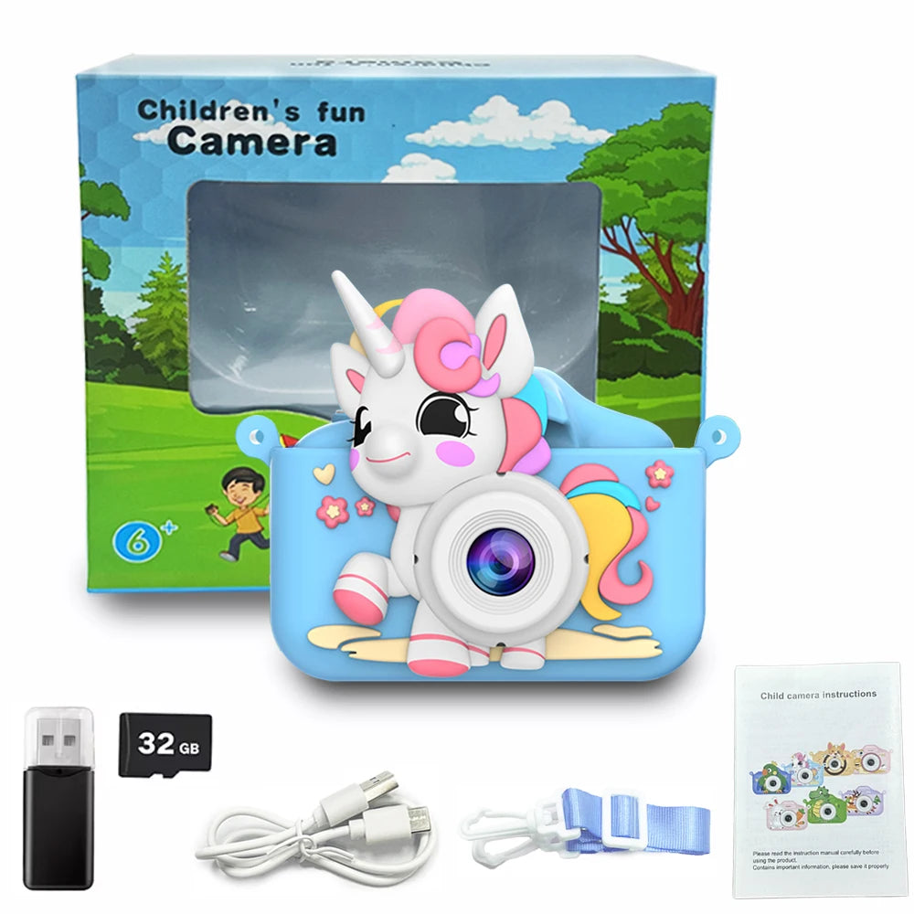 Kid Camera Digital Camera Toys For Girls Boys 1080P HD Screen Video Recording Music Playback Gaming 2 inch Children Camera Gift