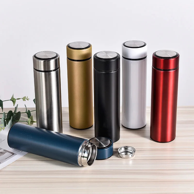 500ML Portable Thermos Bottle 304 Stainless Steel Thermal Water Bottle Insulated Flask Cup Outdoor Camping Drinkware