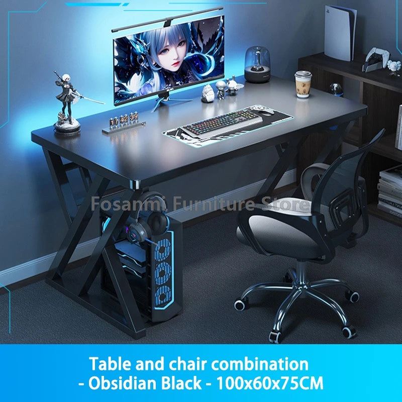 Compact Office Desk and Chair Set Computer Ergonomic Mesh Chair Table for Gaming Writing Modern Home Furniture Desks Chairs Sets