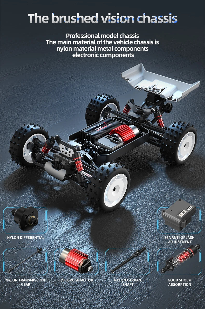 S911PRO 1:16 4WD RC Car 70KM/H or 50KM/H Remote Control Cars High Speed Drift Brushless Monster Truck For Kids VS Wltoys 144001