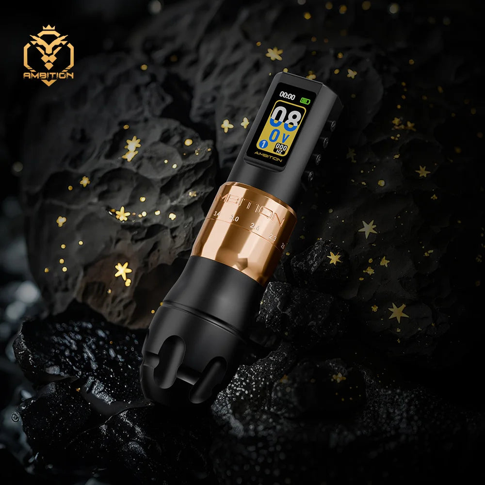 Ambition C3 Coreless Motor Body Makeup Professional Wireless Tattoo Machine Pen 7 Adjustable Stroke 2.0-4.2mm For Tattoo Artists