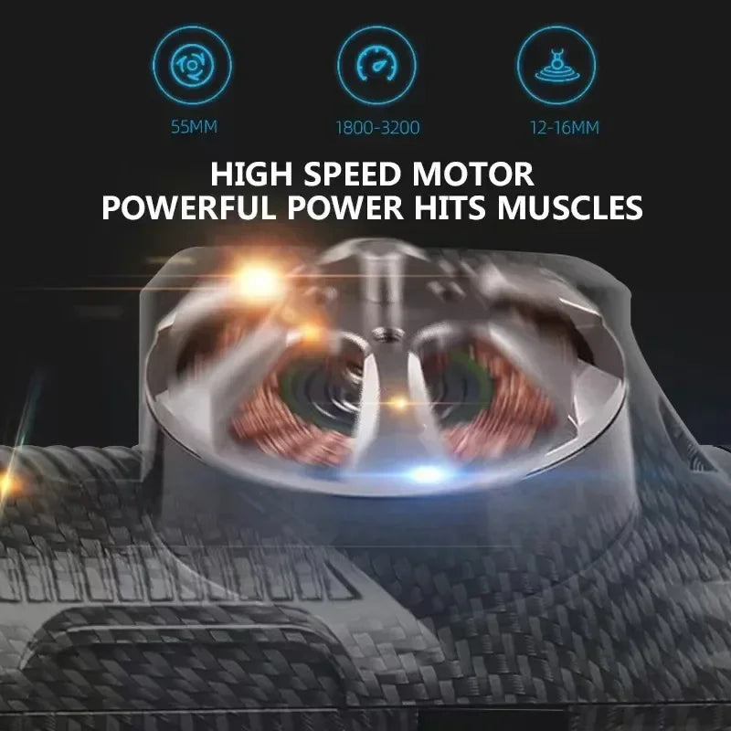 Deep Tissue Muscle Relaxation Massage Gun Fitness Fascial Massage Gun Electric Percussion Pistol Massager Body Neck Back