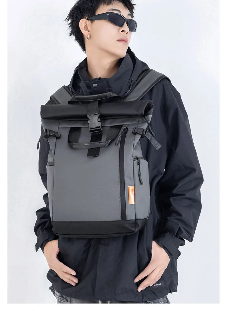 Men's Travel Bag 15.6inch Laptop Computer Backpack Outdoor Waterproof Camping Hiking School Bag College Business Rucksack