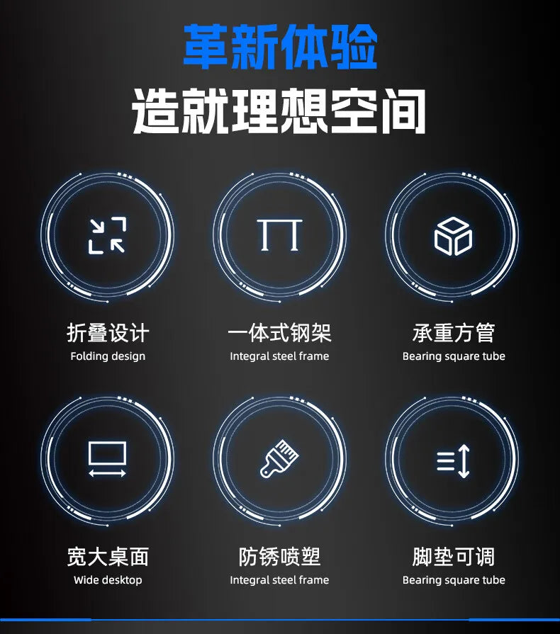 Modern Folding Computer Desk Light Designer Standing Gaming Office Desk Height Adjustment Bureaux De Chambre Furnitures